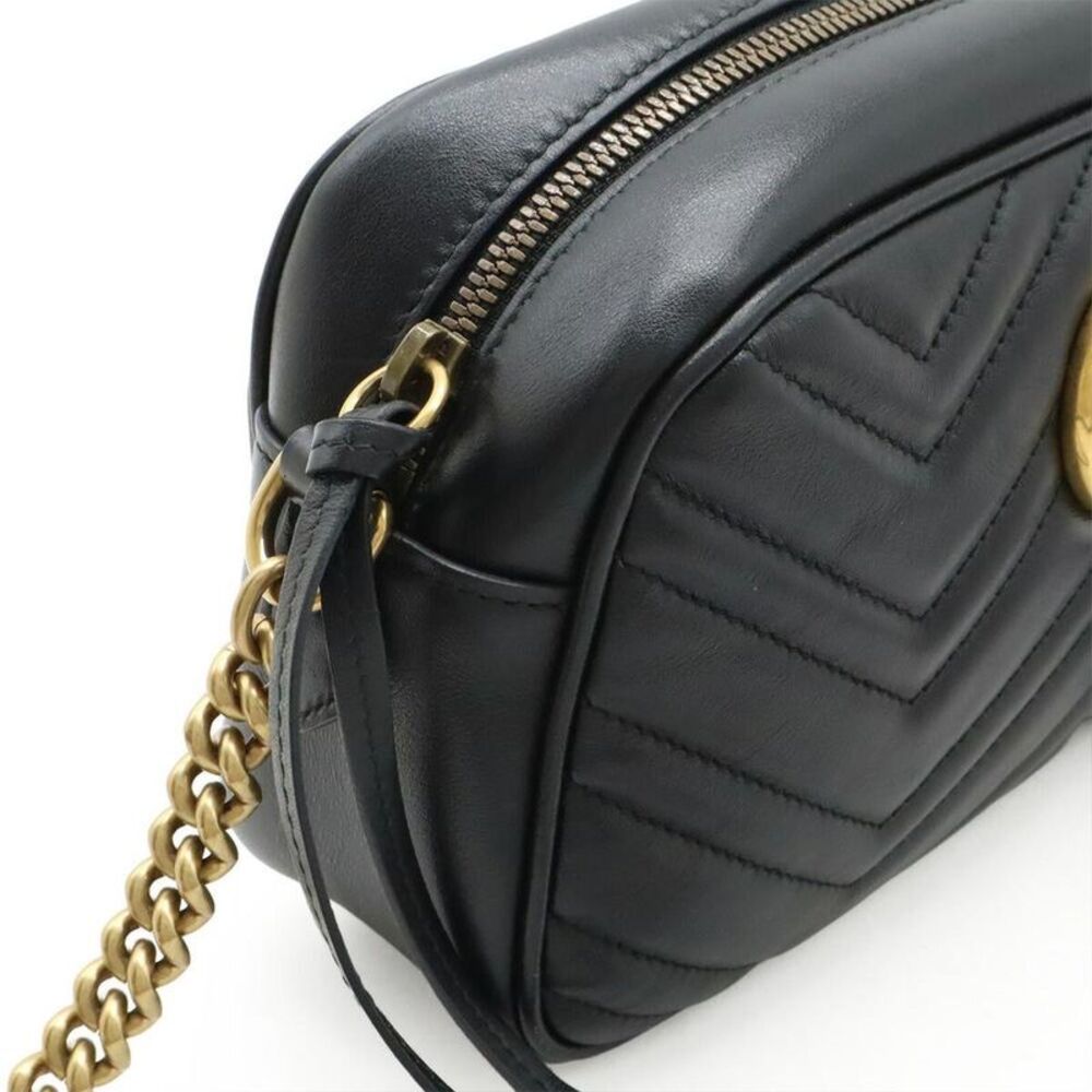 Pre Loved gucci Marmont Shoulder Bag Women black | black Shoulder Bags - Picture 4 of 8